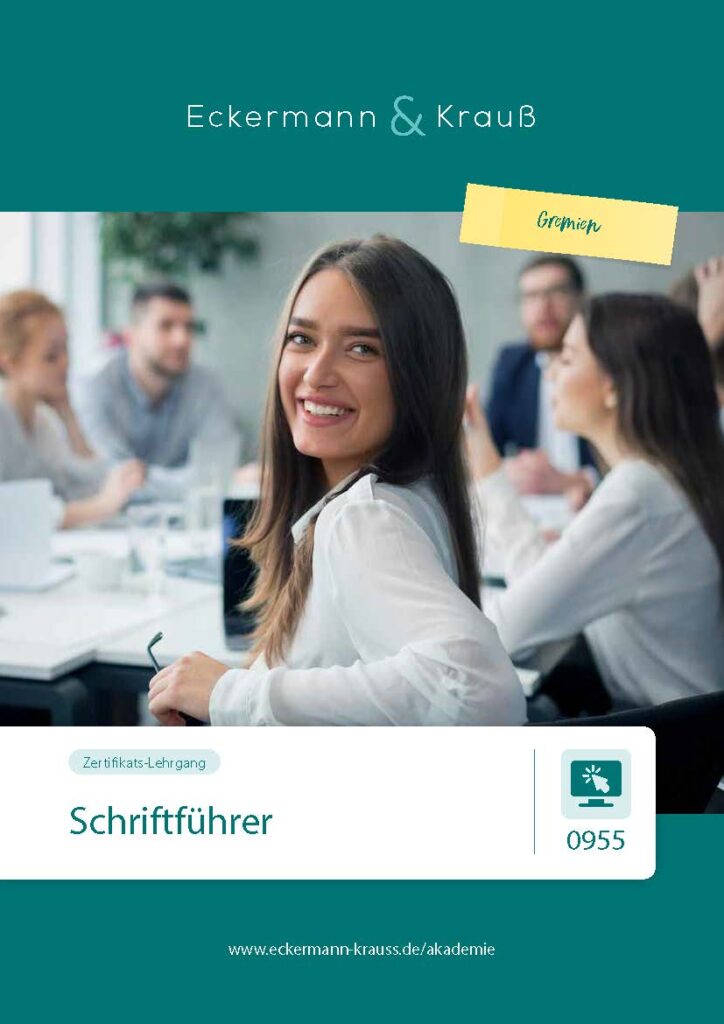 Broschüre des Zertifikats-Lehrgangs Schriftführer